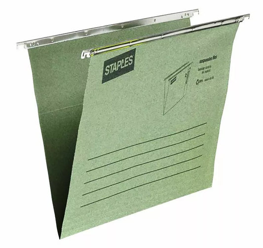 5 x Suspension Files Foolscap 360mm Green