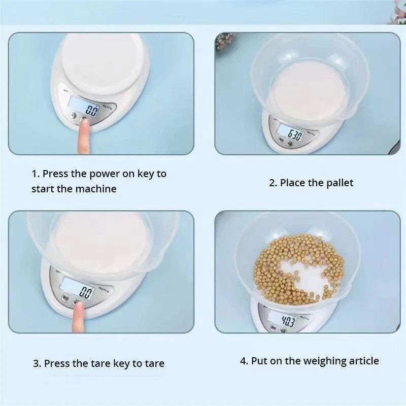 LCD digital kitchen scales electronic cooking food weigh measuring scale 1g-5kg