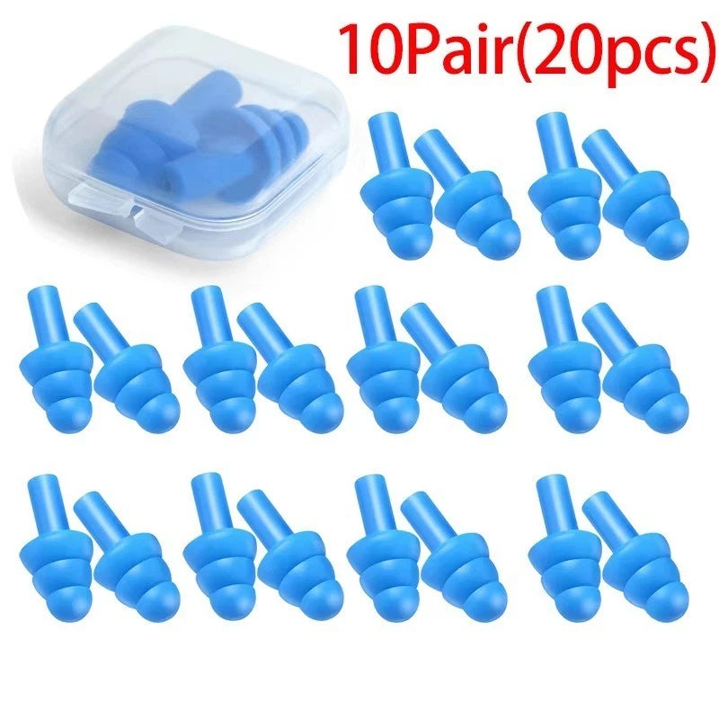 Ear Plugs Noise Cancelling Soft & Reusable 3 Layer Earplug for Sleep Swim & work