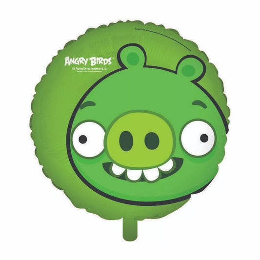 Balloon Angry Birds Green party 18" 43cm foil party balloon needs helium 2 float