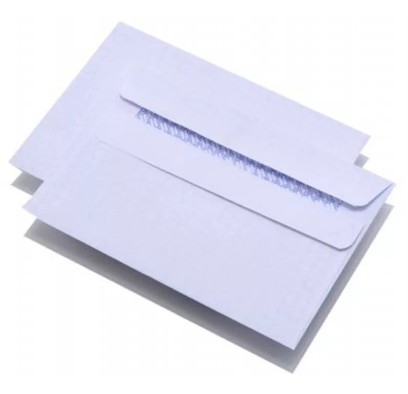 C6 Envelopes White Plain Peel & Seal Sizes 114X162mm 200 x Envelopes