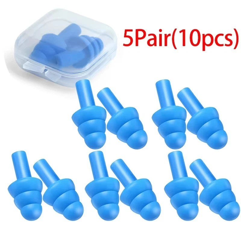Ear Plugs Noise Cancelling Soft & Reusable 3 Layer Earplug for Sleep Swim & work