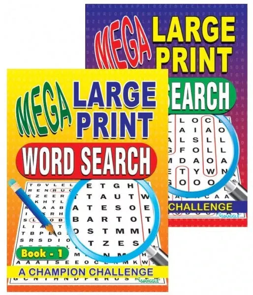 Word Search Mega Large Print Word Search Book 1 , A Champion Challenge