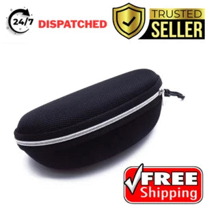 Large Zipper Eye Glasses Sunglasses Hard Case Box Protector Hold Gift Portable