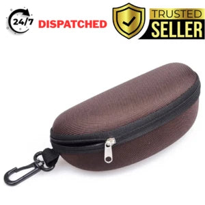 Large Zipper Eye Glasses Sunglasses Hard Case Box Protector Hold Gift Portable