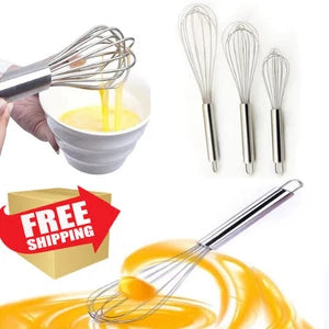 Stainless Steel Hand Whisk Mixer Balloon Milk Egg Beater Kitchen Cooking Tool