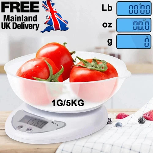 LCD digital kitchen scales electronic cooking food weigh measuring scale 1g-5kg
