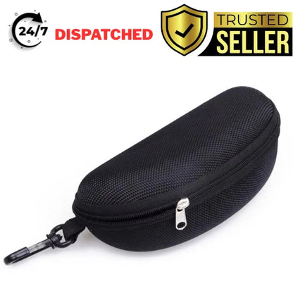 Large Zipper Eye Glasses Sunglasses Hard Case Box Protector Hold Gift Portable