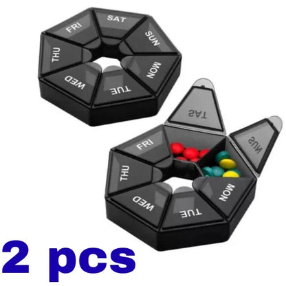 Daily Pill Box 7 Day Week Weekly Organiser Storage Medicine Tablet Dispenser