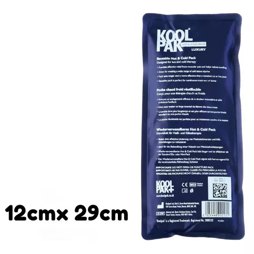 Koolpak Reusable Hot Cold Pack 1 x Large Luxury Pack 12 x 29cm