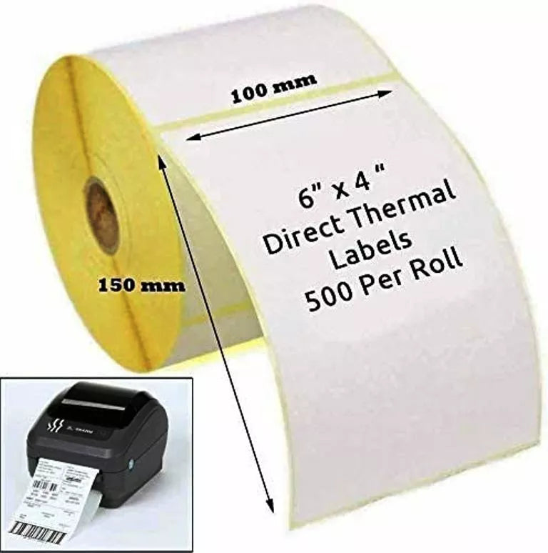 Thermal Label 4x6" 100x150mm Direct Thermal Label for Zebra MUNBYN Printers 500L