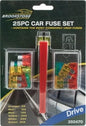 Car Fuse 25pc Car fuse set Orange 5A Red 10A Blue 15A Yellow 20A White 25A Green