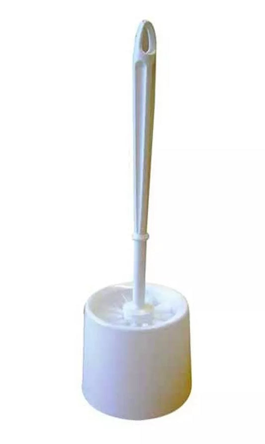 Toilet Brush with Potted Holder White one size Easy to use easy to store