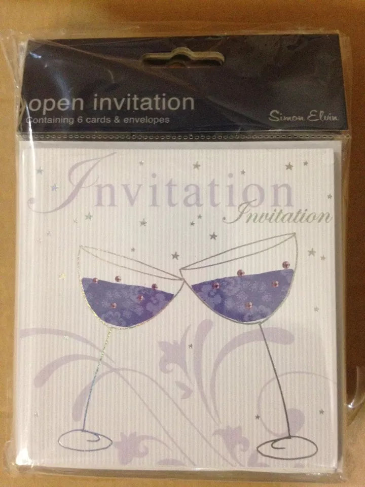 Invitation Card with Envelopes 6 x open Invitation Cards with Envelopes L-149-B