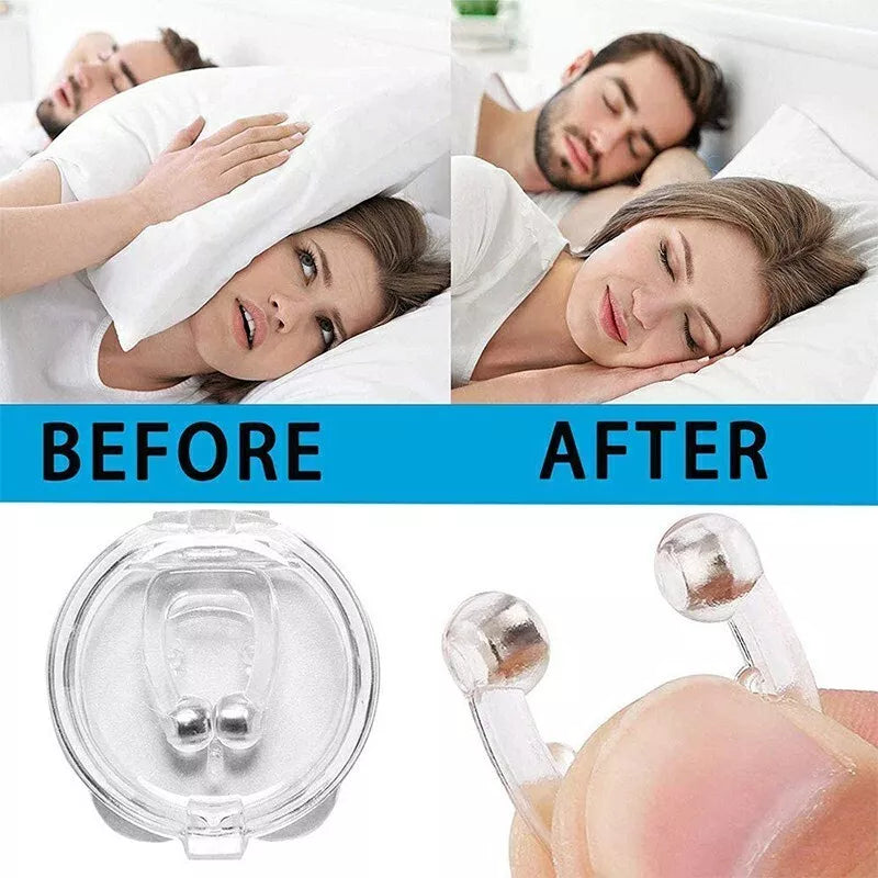 Snoring Stop Silicone Magnetic 4pcs Anti Snore Nose Clip Device Silent Sleep