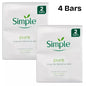 Simple Pure Soap Bar Face & Body Soap For Sensitive Skin Pack of 4 x 100g Bars