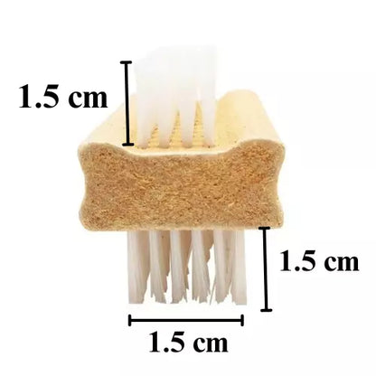 Nail brush 3 x Wooden Nail Brushes Double Sided Soft Nail Cleaning Bristles Manicure and Pedicure