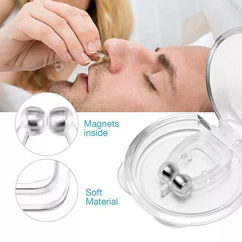 Snoring Stop Silicone Magnetic 4pcs Anti Snore Nose Clip Device Silent Sleep