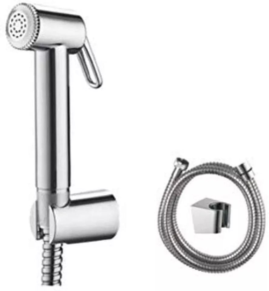 Toilet Spray Tap Chrome Bidet Shower Sprayer Wall Mounted Hand Shower Silve