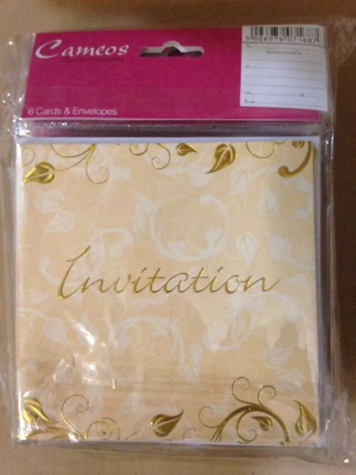 Invitation Card with Envelopes 6 x open Invitation Cards with Envelopes L-149-ONEC